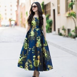 ASOS Salon Premium Jacquard Extreme Dress, 4